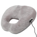 Coussin de Posture Massant et Chauffant à Mémoire de Forme Gris