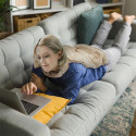 Couverture Dorsale Micro-Ondable avec Billes de Céramique Tissu Ultra Doux