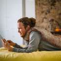 Couverture Dorsale Micro-Ondable avec Billes de Céramique Tissu Ultra Doux