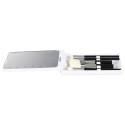 Boîte à Maquillage Miroir Lumineux LED Pivotant + 5 Pinceaux