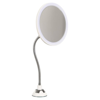 Miroir Lumineux LED Grossissant x5 Flexible à Ventouse