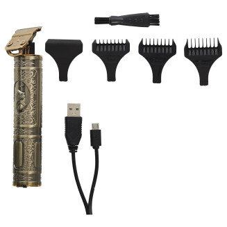 Kit Tondeuse de Précision Sans Fil pour Barbe et Cheveux 6 Accessoires