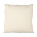 Coussin 40x40cm avec Tissu Bouclette Beige et Motif Géométrique Noir et Blanc