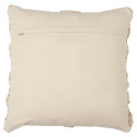 Coussin Tufté en Jute et Coton Beige 40x40cm Déhoussable