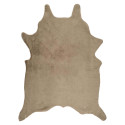 Tapis Forme Peau de Bête 120x158cm Imitation Fourrure Taupe