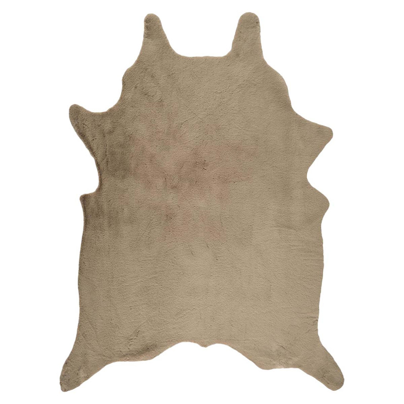 Tapis Forme Peau de Bête 120x158cm Imitation Fourrure Taupe Tapis Forme Peau de Bête 120x158cm Imitation Fourrure Taupe