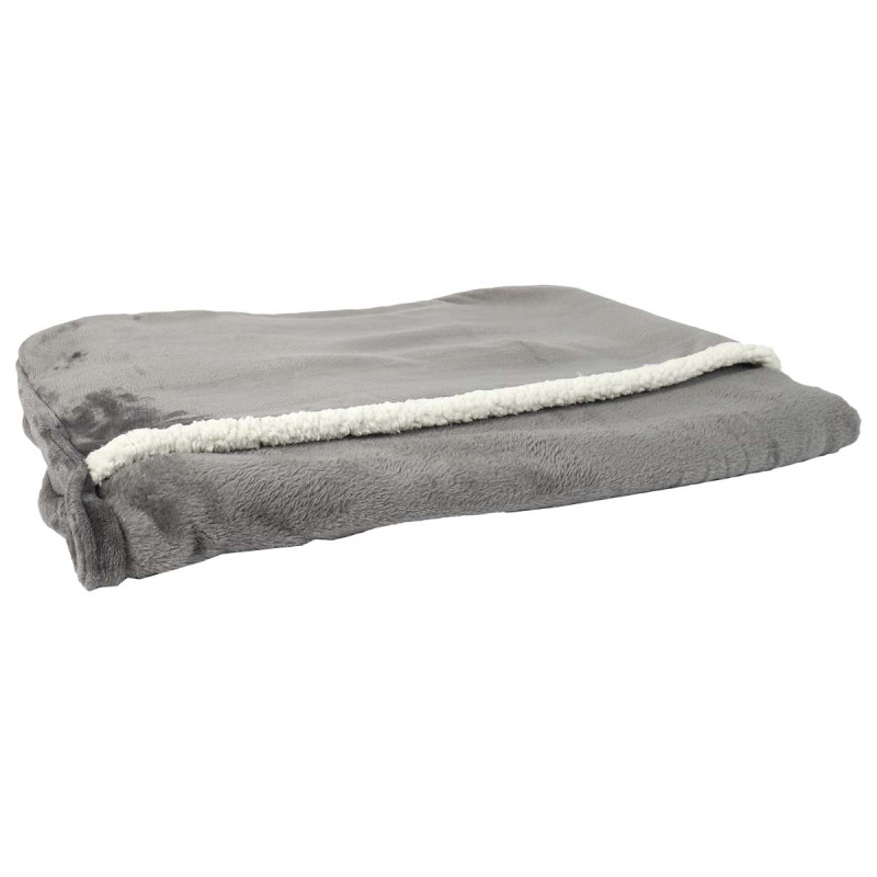 Plaid Ultra Doux 127x178cm avec Poche Pieds Gris Anthracite et Sherpa Plaid Ultra Doux 127x178cm avec Poche Pieds Gris Anthracite et Sherpa