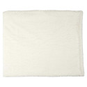 Plaid Ultra Doux 120x150cm Imitation Fourrure Blanche Motifs Géométriques