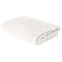 Plaid Ultra Doux 120x150cm Motif Chevrons Blanc
