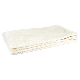 Plaid Ultra Doux 120x150cm Nid d'Abeille Crème
