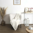 Plaid Ultra Doux 120x150cm Nid d'Abeille Crème
