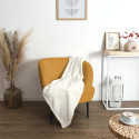 Plaid Ultra Doux 120x150cm Nid d'Abeille Crème