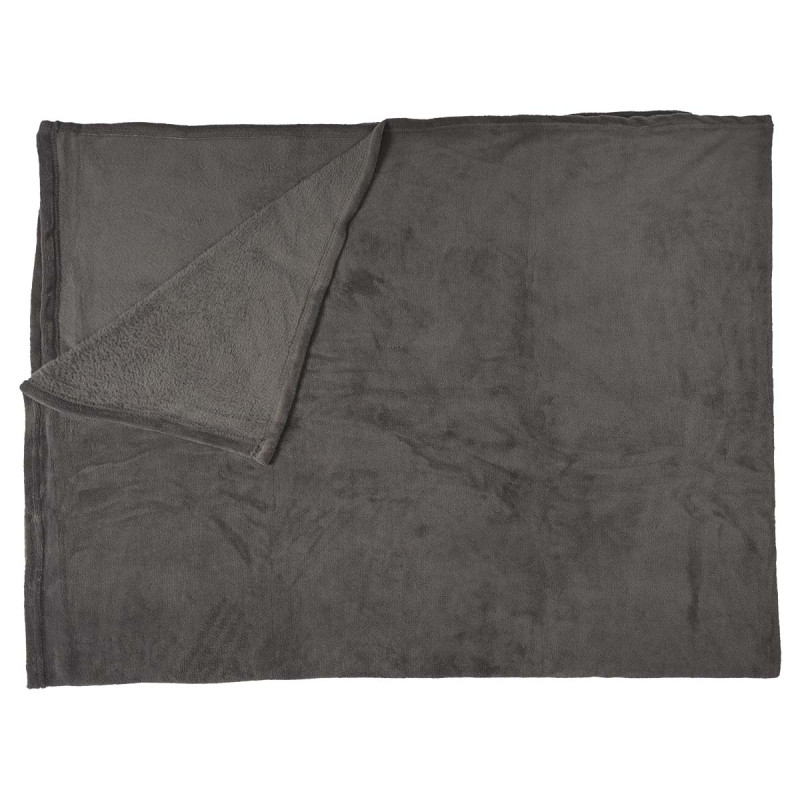 Plaid Doux en Microfibre Gris Anthracite 150x200cm Plaid Doux en Microfibre Gris Anthracite 150x200cm