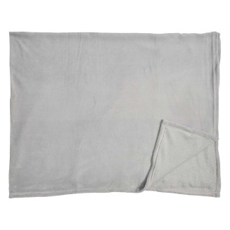Plaid Doux en Microfibre Gris Clair 150x200cm