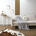 Plaid Doux en Microfibre Gris Clair 150x200cm