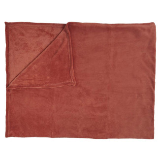 Plaid Doux en Microfibre Terracotta 150x200cm
