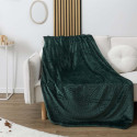Plaid Flanelle 150x200cm Embossé Motif Feuilles Vet Sapin
