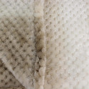 Plaid Ultra Doux 150x200cm Nid d'Abeille Dégradé Taupe Blanc