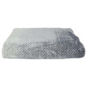 Plaid Ultra Doux 150x200cm Nid d'Abeille Dégradé Gris Blanc