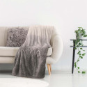 Plaid Ultra Doux 150x200cm Nid d'Abeille Dégradé Gris Blanc