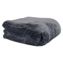 Plaid Ultra Doux 180x220cm Nid d'Abeille Gris Anthracite et Sherpa