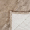Plaid Ultra Doux 180x220cm Nid d'Abeille Beige et Sherpa