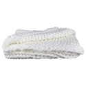 Plaid Chunky 120x150cm Grosse Maille Tressée Coloris Blanc