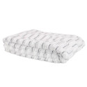 Plaid Ultra Doux 140x200cm Texturé Gris Clair