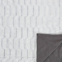 Plaid Ultra Doux 140x200cm Texturé Gris Clair