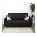 Housse Extensible Coloris Noir pour Canapé 2 Places