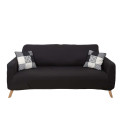 Housse Extensible Coloris Noir pour Canapé 3 Places