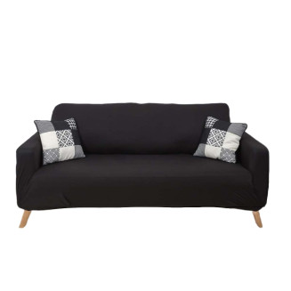Housse Extensible Coloris Noir pour Canapé 3 Places