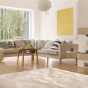 Tapis Rectangulaire 115x170cm Imitation Fourrure Blanche