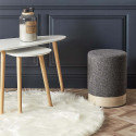 Tapis Rond Ø115cm Imitation Fourrure Blanche