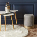 Tapis Rond Ø115cm Imitation Fourrure Blanche