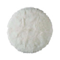Tapis Rond Ø115cm Imitation Fourrure Blanche