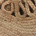 Tapis Rond Ø90cm en Jute Tressée Naturelle Ajourée