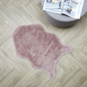 Tapis Forme Peau de Bête 60x90cm Imitation Fourrure Fine Rose