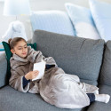 Plaid à Manches Ultra Doux pour Enfant 40x100cm Gris
