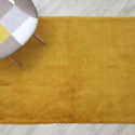 Tapis 120x170cm Imitation Fourrure Fine Jaune Moutarde