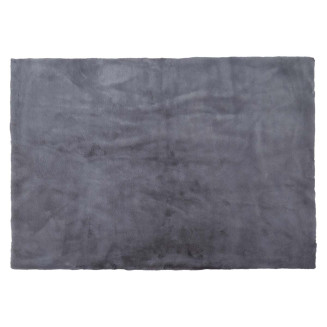 Tapis 120x170cm Imitation Fourrure Fine Gris Anthracite