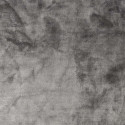 Poncho Plaid Long Ultra Doux Gris Anthracite Intérieur Sherpa
