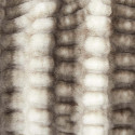 Plaid Ultra Doux 140x200cm Imitation Fourrure Texturée Marron et Crème