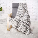 Plaid Ultra Doux 140x200cm Imitation Fourrure Texturée Ombrée Coloris Gris et Blanc