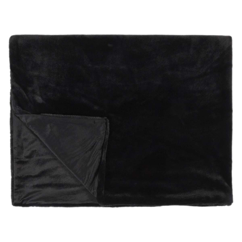 Plaid Ultra Doux 120x150cm Imitation Fourrure Noire Plaid Ultra Doux 120x150cm Imitation Fourrure Noire