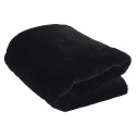 Plaid Ultra Doux 120x150cm Imitation Fourrure Noire