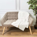 Plaid en Gaze de Coton Blanc Craie 120x150cm