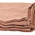 Plaid en Gaze de Coton Rose Poudré 120x150cm