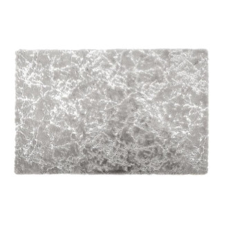 Tapis Rectangulaire 120x170cm Imitation Fourrure Effet Argenté