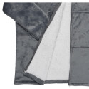 Veste Sweat à Capuche Plaid Zippé Ultra Doux Gris Intérieur Sherpa